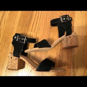 Vince Camuto cork block heel sandals 7